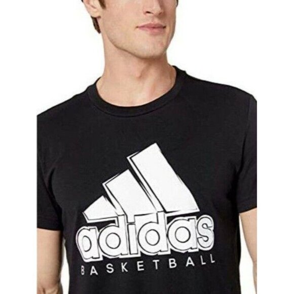 adidas Men’s Badge of Sport Solid Graphic Tee Black, Large BOS SOLID-DQ0924 NEW - Picture 1 of 3